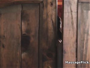 bootylicious Italian massagist funbag humped after oral job